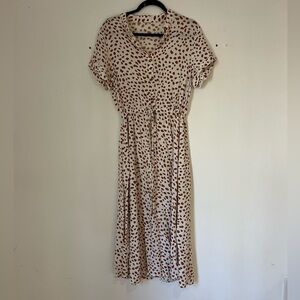 Women’s Midi Cow-Print Button Dress